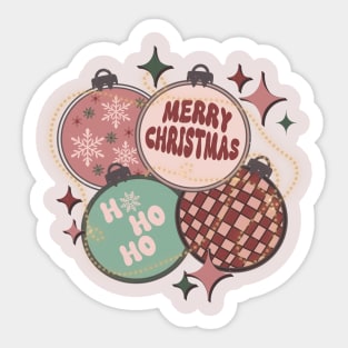 Retro Christmas Ornaments Trendy Sticker